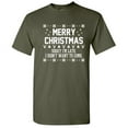 thumbnail image 1 of Merry Christmas Sorry I'm LateI Didn't Want To Come Humor Novelty Sarcastic Christmas Graphic Tees Santa Claus Gift For Xmas Party Vacations Funny Mens T Shirt, 1 of 5