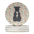 thumbnail image 1 of Merry Christmas Staffordshire Bull Terrier Blue Large Sandstone Coasters Pack of 4 4 in x 4 in, 1 of 3