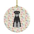 thumbnail image 1 of Merry Christmas Standard Schnauzer Black Grey Ceramic Ornament 2.8 in x 2.8 in, 1 of 3