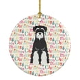 thumbnail image 1 of Merry Christmas Standard Schnauzer Salt and Pepper Ceramic Ornament 2.8 in x 2.8 in, 1 of 3