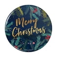 thumbnail image 1 of Merry Christmas Stars Pine Needles Pinback Button Pin, 1 of 5
