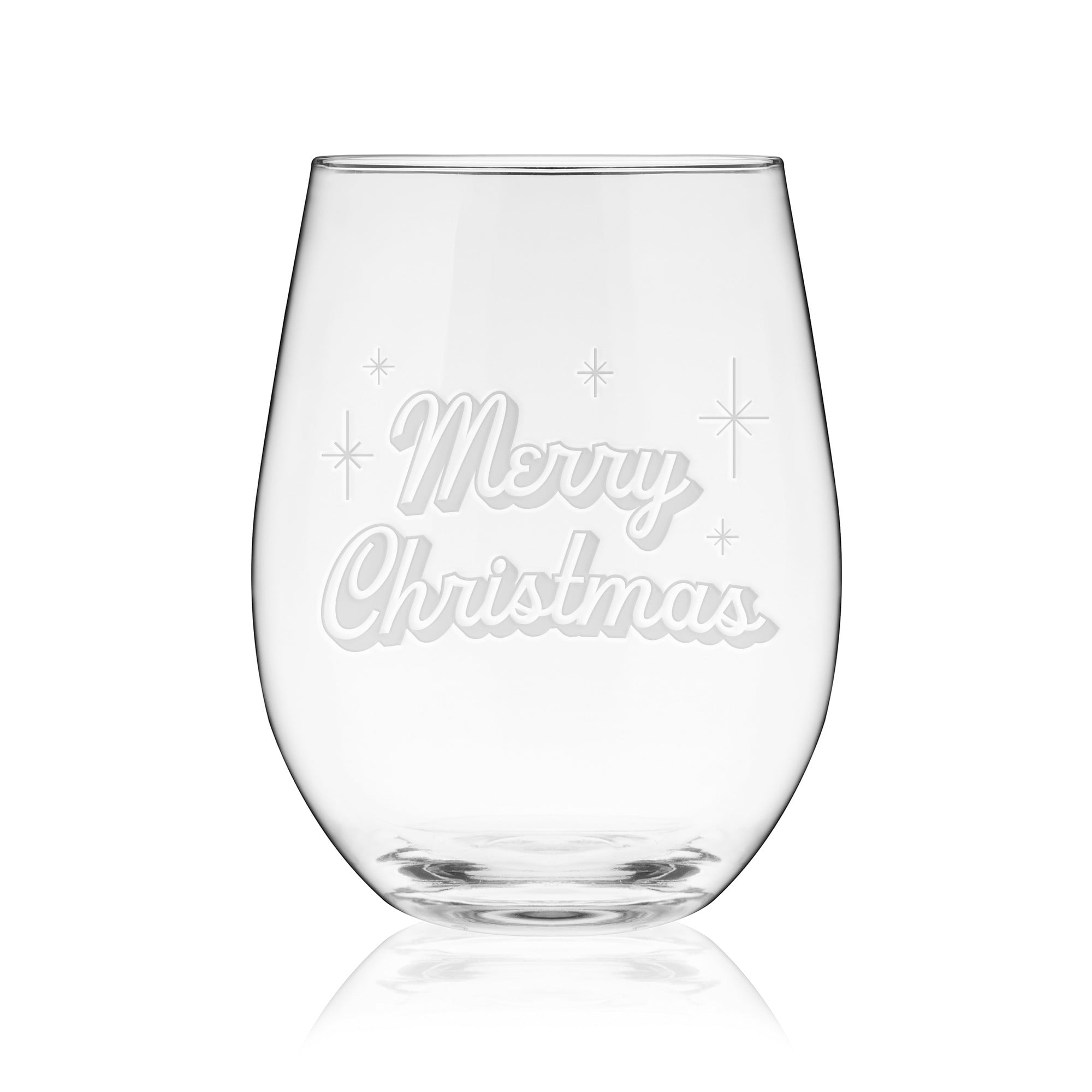 12 Oz Holiday Wine Glasses Umigy 6-Piece Set  12 Oz Winterberry Tree  Design, Funny Let It Snow Mug Cup, Holiday Gift Christmas Stemless Wine  Glasses