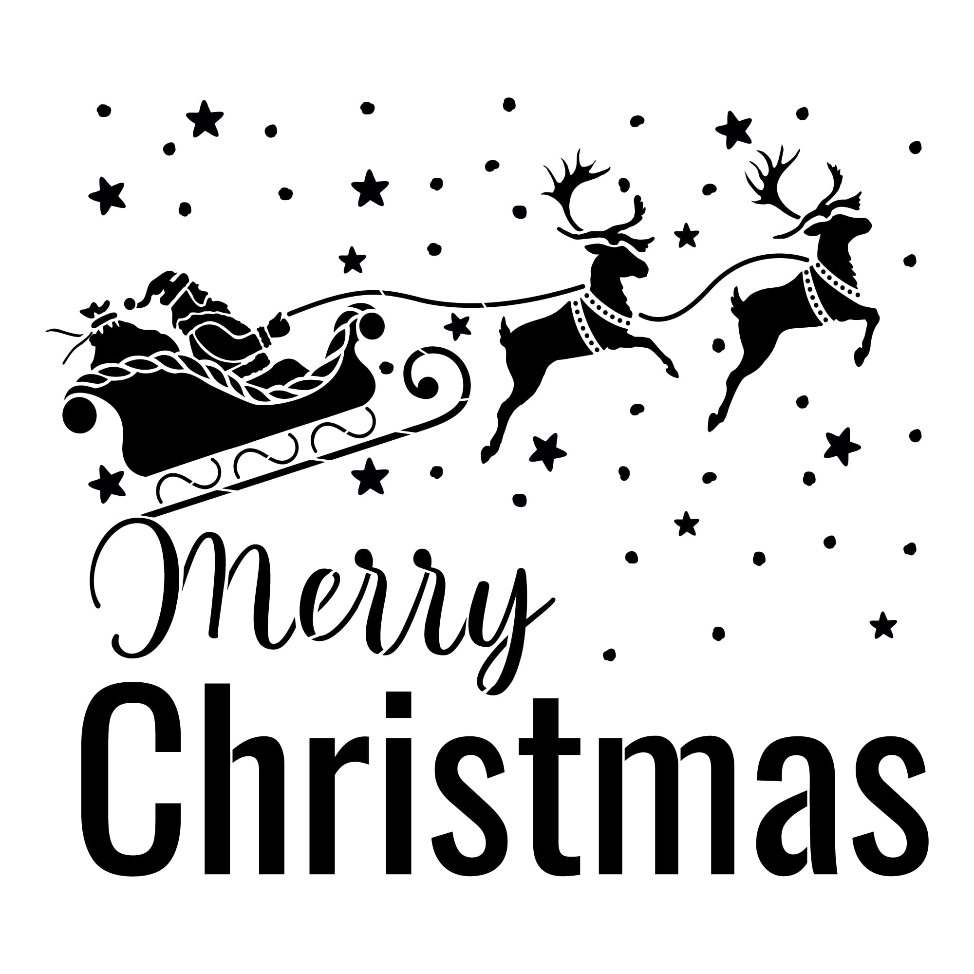 Merry Christmas Stencil (10 mil plastic) SKU# FS108 - Walmart.com merry-christmas-stencil-10-mil-plastic-sku-fs108-walmart-com
