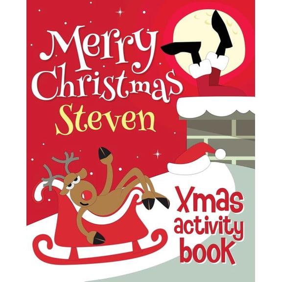 Merry Christmas Steven - Xmas Activity Book: (Personalized Children's Activity Book) (Paperback)