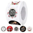 thumbnail image 1 of Merry Christmas Stickers Roll, 1.5" Labels Envelope Decorative Seals, Cards Gift Boxes Seals 500 PCS / 1 roll, 1 of 9