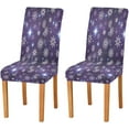 thumbnail image 1 of Merry Christmas Stretch Removable Washable Short Dining Chair Covers Set of 4,Christmas Snowflakes Dining Room Chair Protector Seat Slipcover for Hotel,Ba, 1 of 7
