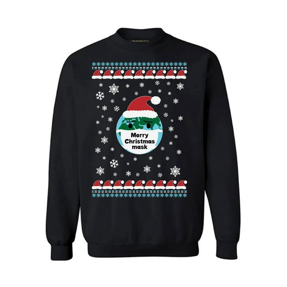 Merry Christmas Sweater Funny Earth Sweatshirt Christmas 2020 Crewneck Sweatshirt Merry Xmas Top for Her Happy Holidays Sweater for Men Xmas Gifts Snowflakes Unisex Sweater Christmas Sweatshirt