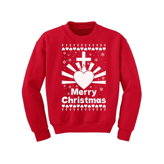 Merry Christmas Sweater for Girls Boys Jesus Christ Sweater Xmas Kids Sweatshirt Jesus Sweater Christmas Sweater Holiday Gift Youth Christian Religious