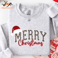 thumbnail image 1 of Merry Christmas Sweatshirt, Buffalo Plaid Sweater, Christmas Family crewneck, Xmas Gift Idea, Woman Xmas Shirt, Cute Winter Holiday Sweater, Multicolor, Sizes S-5XL, 1 of 6