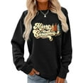 thumbnail image 1 of Merry Christmas Sweatshirt Christmas Tree Graphic Casual Long Sleeve Shirt for Women, 1 of 5