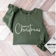 thumbnail image 1 of Merry Christmas Sweatshirt, Cute Merry Christmas Sweatshirt, Women's Christmas Crewneck, Holiday Sweatshirt, Winter Sweatshirt, Xmas Shirt, 1 of 5
