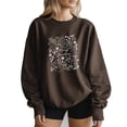 thumbnail image 1 of Merry Christmas Sweatshirt Cute Women Holiday Xmas Tree Season Long Sleeve Graphic Shirts Pullover Tops, 1 of 4