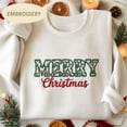 thumbnail image 1 of Merry Christmas Sweatshirt Embroidered, Cute Pastel Christmas Tree Sweater, Christmas Women Shirt, Christmas Tree Shirt, Gift for Her, 1 of 5
