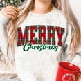 thumbnail image 1 of Merry Christmas Sweatshirt, Merry Varsity Shirt, Holiday Sweatshirt, Christmas Glitter Shirt, Merry Vibes Sweatshirt, Christmas Plaid Shirt, Christmas Crew Shirt, 1 of 5