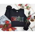 thumbnail image 1 of Merry Christmas Sweatshirt, Religious Christmas Sweater, Jesus-Inspired Holiday Crewneck, Gift for Christians, 1 of 6