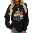 thumbnail image 1 of Merry Christmas Sweatshirt Women Cute Santas Gift Graphic Casual Long Sleeve Holiday Top, 1 of 5