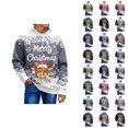 thumbnail image 1 of Merry Christmas Sweatshirt for Men Long Sleeve Crewneck Loose Casual Cute Reindeer Print Pullover Sweatshirts, 1 of 8