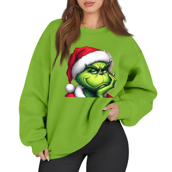 Merry Christmas Sweatshirt for Women 2-Green 2XL
