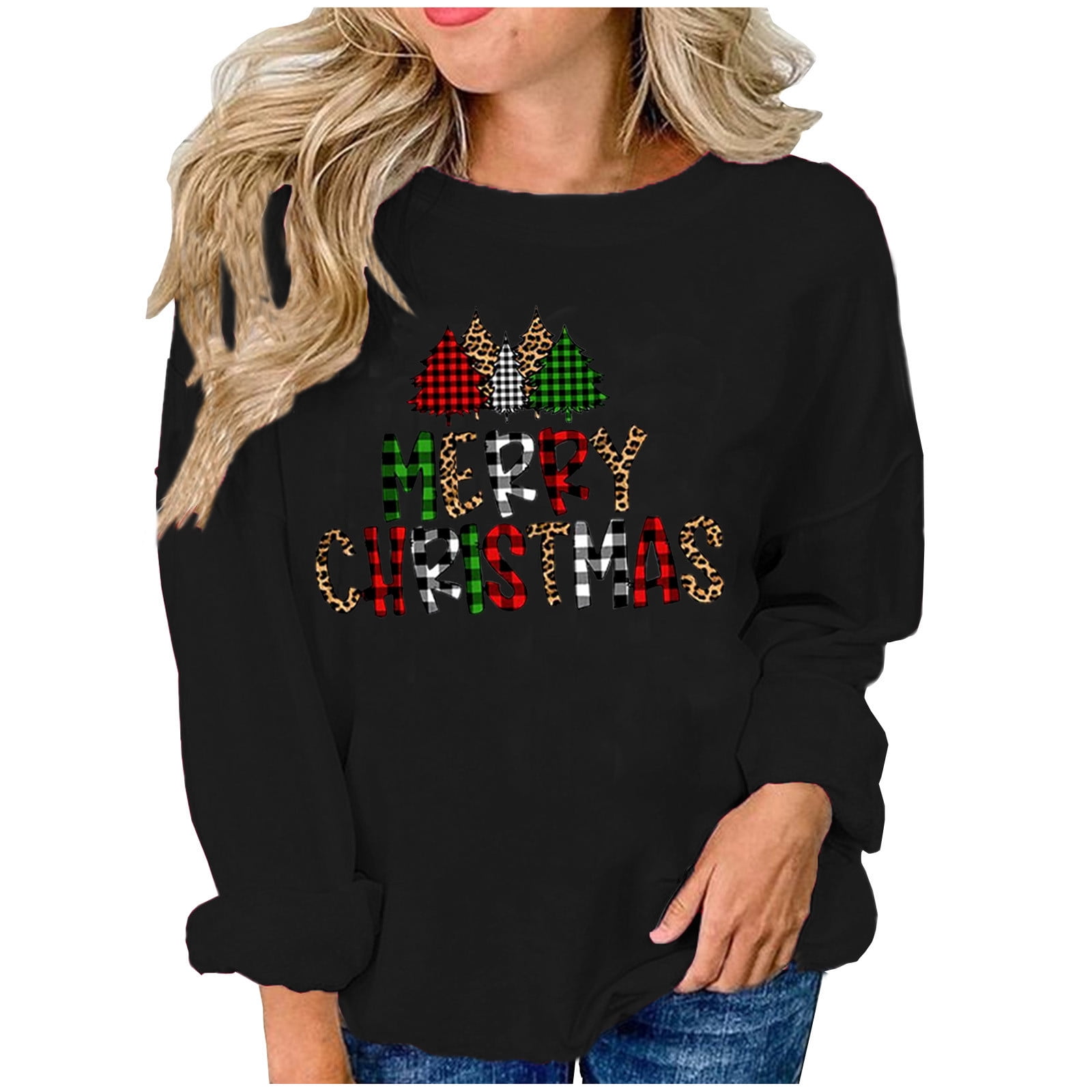 Christmas Tops Women MONNURO Women's Christmas Tunic Top - 3/4