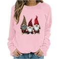 thumbnail image 1 of Merry Christmas Sweatshirt for Women Cute Gnomes Print Sweatshirts Crewneck Graphic Pullover Long Sleeve Holiday Party Tops for Women, 1 of 6