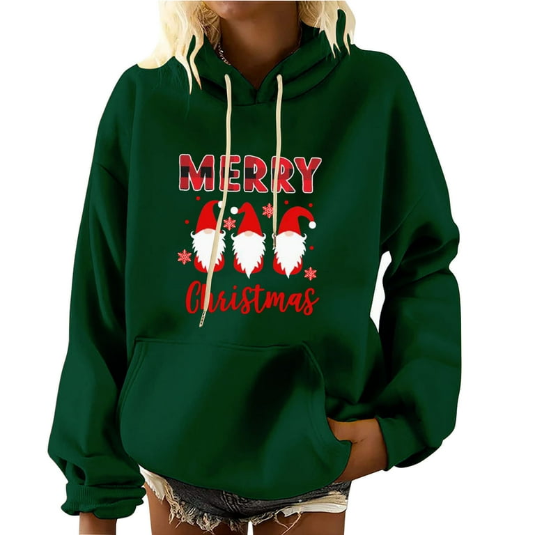 Merry Christmas Sweatshirt for Women Gnome Graphic Pullover