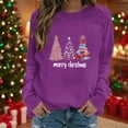 thumbnail image 1 of Merry Christmas Sweatshirts for Womens Crewneck Christmas Printed Shirts Loose Long Sleeve Blouses Casual Xmas Sweatshirt Holiday Party Pullover Sweater Tops, 1 of 4