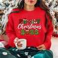thumbnail image 1 of Merry Christmas Sweatshirts Womens Crewneck Christmas Printed Shirts Loose Long Sleeve Blouses Casual Xmas Sweatshirt Holiday Party Pullover Sweater Tops XL, 1 of 8