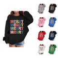 thumbnail image 1 of Merry Christmas Sweatshirts for Girl 2025 Long Sleeve Crewneck Cute Holiday Graphic Sweatshirt Kids Pullover Tops, 1 of 1