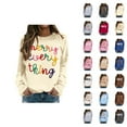 thumbnail image 1 of Merry Christmas Sweatshirts for Women 2025 Long Sleeve Crewneck Casual Cute Xmas Graphic Sweatshirt Pullover Tops, 1 of 6