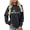 thumbnail image 1 of Merry Christmas Sweatshirts for Women Holiday Sweater Graphic Oversize Crew Neck Long Sleeve Pullover, 1 of 5