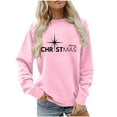 thumbnail image 1 of Merry Christmas Sweatshirts for Women Holiday Sweater Graphic Oversize Crew Neck Long Sleeve Pullover, 1 of 5