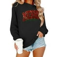 thumbnail image 1 of Merry Christmas Sweatshirts for Women Vintage Christmas Tree Graphic Shirt Xmas Holiday Casual Long Sleeve Pullovers, 1 of 7