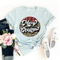 thumbnail image 1 of Merry Christmas T-shirt Celebration Shirts Family Tee Snowman Shirt Santa Gift Weekend Tshirt Women's Holiday Top, 1 of 3