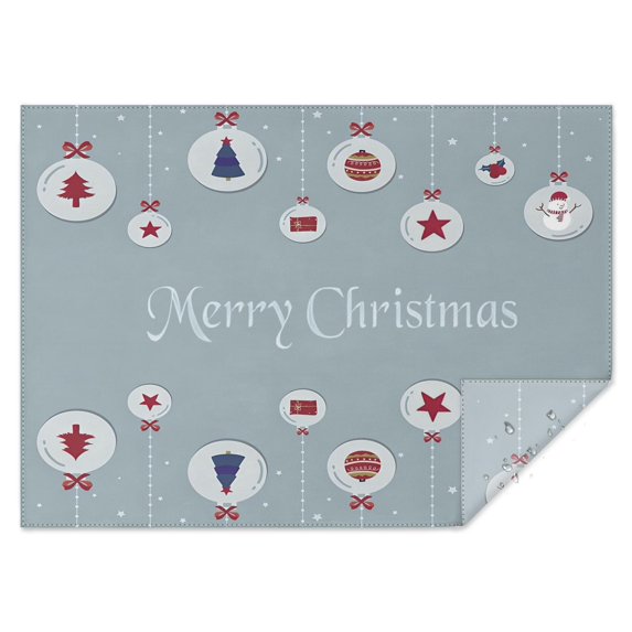 Merry Christmas Table Cloth Waterproof Spillproof Tablecolths Table Covers Colorful Balls Pine Trees Snowflake Tablecloth for Christmas Background Indoor Outdoor Birthday Rectangle,60x84inches