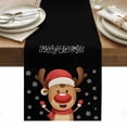 thumbnail image 1 of Merry Christmas Table Runner - 108 Inch Long, Kitchen Dining Table Runner Dresser Scarves, Winter Cartoon Xmas Deer Snowflake Farmhouse Decor for Coffee Tables Wedding Party Banquet, 1 of 8