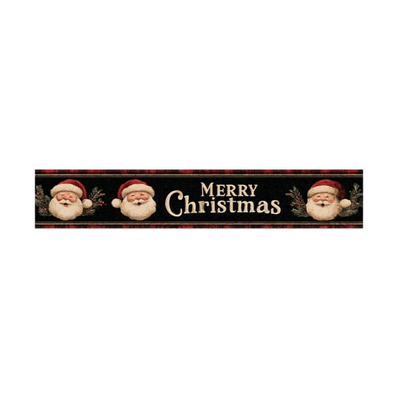 Merry Christmas Table Runner, Long Seasonal Winter Holiday Kitchen Dining Table Decoration for Indoor Outdoor Home Party, 72x13 inch