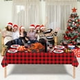 thumbnail image 1 of Merry Christmas Tablecloth Plastic Christmas Tree Ball Table Cover Rectangle Winter Snowflake Tablecloth for Merry Christmas Holiday New Year Eve Party Decorations Supplies,54x108inch, 1 of 7