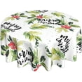 thumbnail image 1 of Merry Christmas Tablecloth Round 60 Inch Snowflake Tablecloth Washable Table Cover with Winter Xmas Table Cloth for Kitchen Dining Room Christmas Party Picnic Patio, 1 of 5