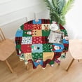 thumbnail image 1 of Merry Christmas Tablecloth, Snowflakes Tablecloth, Christmas Day Tablecloth Seasonal Dining-Table Cover, 60 inch Round for Home Party Picnic, 1 of 6