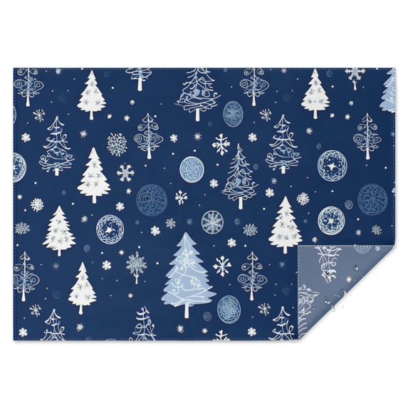 Merry Christmas Tablecloth Waterproof Spillproof Tablecolths Table Covers Colorful Balls Pine Trees Snowflake Tablecloth for Dining Kitchen Restaurant Birthday Rectangle,60x84inches