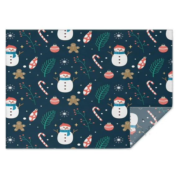 Merry Christmas Tablecloth Waterproof Spillproof Tablecolths Table Covers Winter Snowflake Table Cloths for Party Picnic Dinner Decor Rectangle,60x84inches