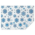 thumbnail image 1 of Merry Christmas Tablecloth Waterproof Spillproof Tablecolths Table Covers Winter Snowflake Tablecloth for Dining Kitchen Restaurant Birthday Rectangle,60x84inches, 1 of 5