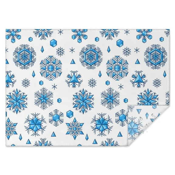 Merry Christmas Tablecloth Waterproof Spillproof Tablecolths Table Covers Winter Snowflake Tablecloth for Dining Kitchen Restaurant Birthday Rectangle,60x84inches