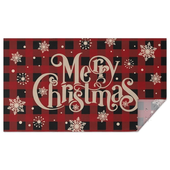 Merry Christmas Tablecloth,Wipeable Polyester Table Cover for Rectangle Tables,Foldable Table Clothes Cute Tablecloths for Dining Room Camping Indoor Outdoor