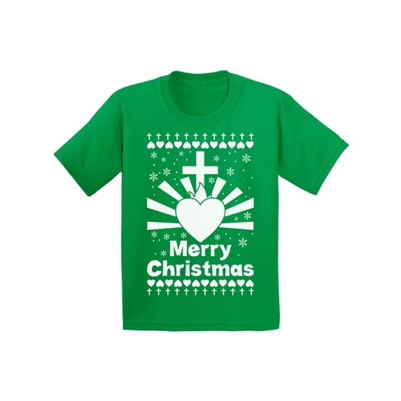 Merry Christmas Tee for Girls Boys Jesus Christ T-Shirt Xmas Kids T Shirt Jesus Top Christmas Cross Holiday Gift Youth Christian Religious