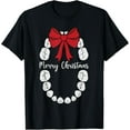 thumbnail image 1 of Merry Christmas Teeth Wreath Dental Christmas Shirt DA RDH T-Shirt, 1 of 8