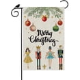 thumbnail image 1 of Merry Christmas The Nutcracker Garden Flag Xmas Winter Vertical Double Sided Outside Yard Holiday Outdoor Farmhouse Decoration, 1 of 5