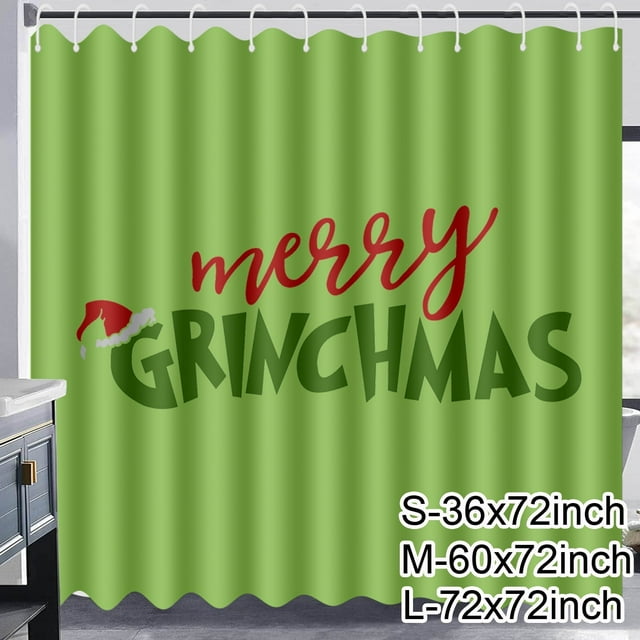Merry Christmas The Christmas Shower Curtain,Waterproof Polyester