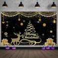 thumbnail image 1 of Merry Christmas Theme Background Banner Christmas Party Decoration Xmas Santa Claus Backdrop Supplies Photo Shoot Props, 1 of 9