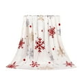 thumbnail image 1 of Merry Christmas Throw Blanket, Super Soft Snowflake Flannel Throw Cover for Bed Sofa, Lightweight Festival Holiday Throw Blankets, 51.2" X 59", 1 of 6